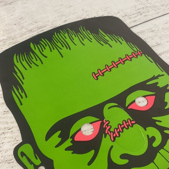 *Vintage Frankenstein Monster Halloween Mask 1960's-70's Paper Flat - Picture 2 of 5